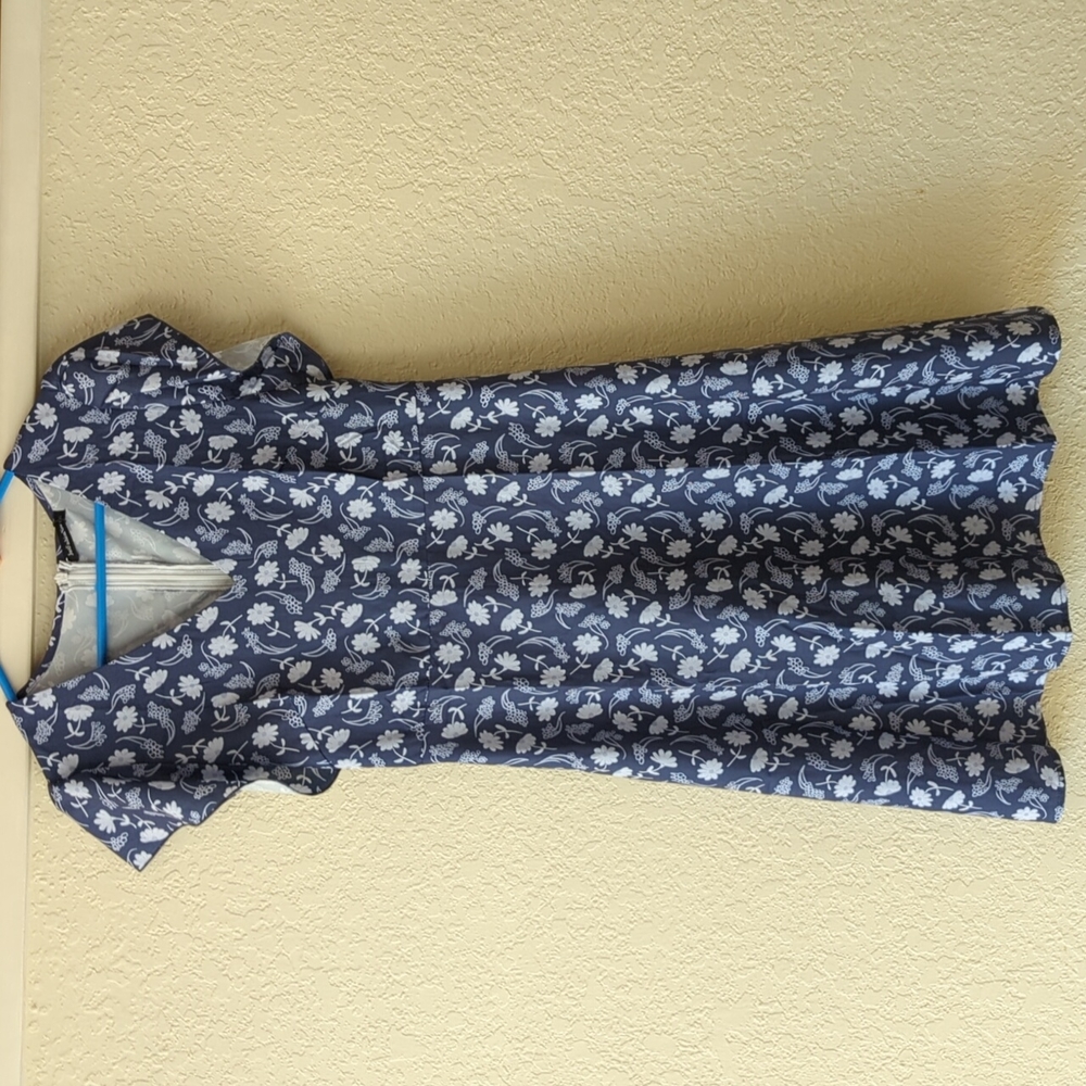 Blue and white summer dress